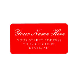 Effektieve rode op maat gemaakte adreslabelsticker etiket