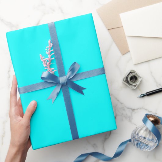 Effen Aqua Blauwe Kleurschakering Cadeaupapier (Geschenken)