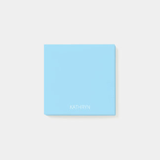 effen babyblauw gepersonaliseerd post-it® notes
