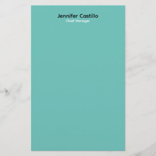 Effen Blauw Zwart Wit Minimalistisch Modern Briefpapier