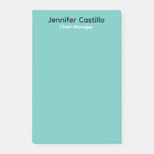 Effen Blauw Zwart Wit Minimalistisch Modern Post-it® Notes