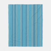 Effen blauwe strepen fleece deken (Voorkant)