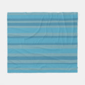 Effen blauwe strepen fleece deken (Voorkant (Horizontaal))
