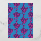 effen bloem folie uitnodiging (Voorkant)