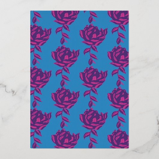 effen bloem folie uitnodiging (Voorkant)