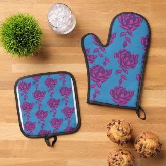 effen bloem ovenwant & pannenlap set