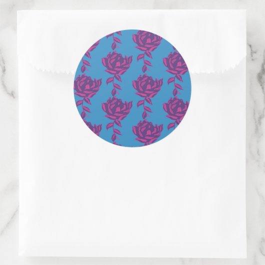 effen bloem ronde sticker (Tas)