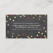 EFFEN BOLD MINIMALE confetti goud rood krijtbord Visitekaartje (Achterkant)