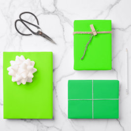 Effen Chartreuse Harlekijn Groen Schaduw 3 Tinten Inpakpapier Vel