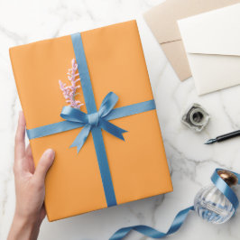 Effen Crème Karotten Oranje Kleurschakering Cadeaupapier