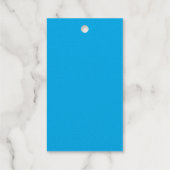 Effen cyaan blauwe achtergrond | Minimale zomersti Cadeaulabels (Achterkant)