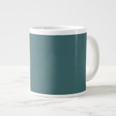 Effen cyaan grote koffiekop (Voorkant rechts)