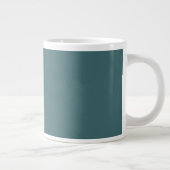 Effen cyaan grote koffiekop (Rechts)