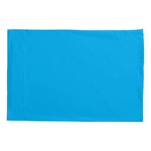 Effen cyaanblauwe achtergrond kussensloop (Achterkant)