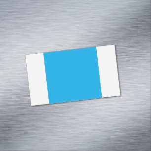 Effen cyaanblauwe achtergrond magnetisch visitekaartje