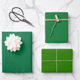 Effen Dartmouth La Salle Green Shades 3 Tinten Inpakpapier Vel