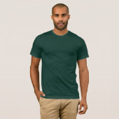 Effen diep bosgroene heren T-shirts (Voorkant volledig)