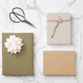 Effen Donker Boterkleurig Tan Schaduwen 3 Tinten Inpakpapier Vel