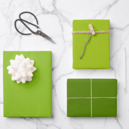 Effen donkergroene Limerick Avocado Groen Shades 3 Inpakpapier Vel