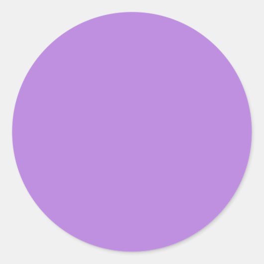 Effen effen kleur lavendel ronde sticker (Voorkant)