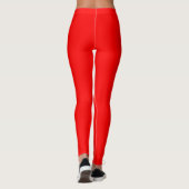 Effen effen rood leggings (Achterkant)