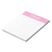 Effen effen roze to do lijst notitieblok (Linkerzijde)