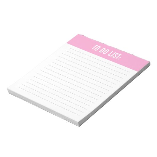 Effen effen roze to do lijst notitieblok (Linkerzijde)