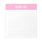 Effen effen roze to do lijst notitieblok (Voorkant)
