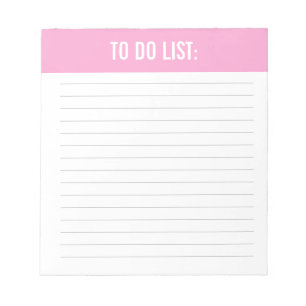 Effen effen roze to do lijst notitieblok