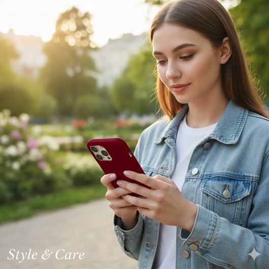 Effen esthetische Maroon kleur Case-Mate iPhone Case