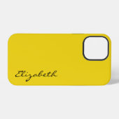 Effen gele achtergrond iPhone hoesje (Achterkant horizontaal)