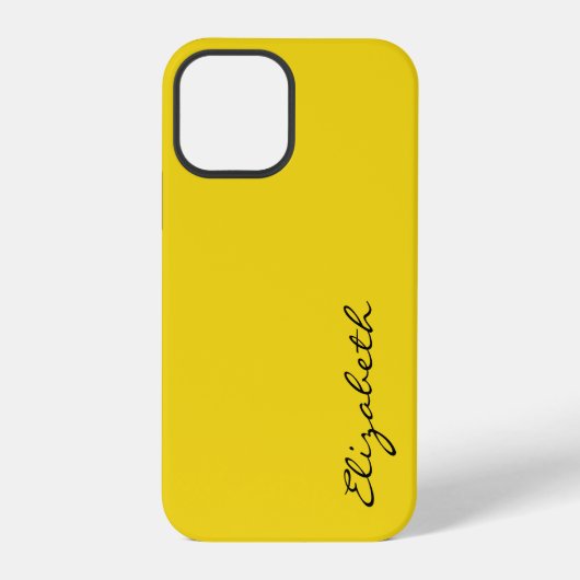 Effen gele achtergrond iPhone hoesje (Achterkant)