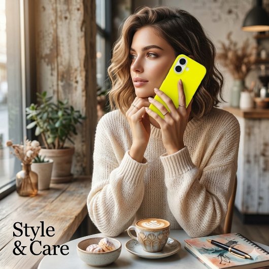 Effen gele kleur Case-Mate iPhone case