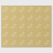 Effen goud - trouwcadeaus voor Mr & Mrs Cadeaupapier (Vlak)