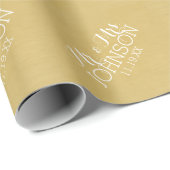 Effen goud - trouwcadeaus voor Mr & Mrs Cadeaupapier (Rol Hoek)