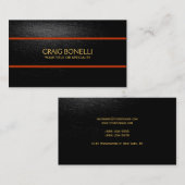 Effen goud zwart grijs Sinaasappel kleuren modern Visitekaartje (Voorkant / Achterkant)