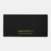 Effen goud zwart kleuren modern minimalistisch bureaumat (Voorkant)