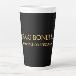 Effen goud zwart kleuren modern minimalistisch latte mok