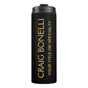 Effen goud zwart kleuren modern minimalistisch thermosbeker