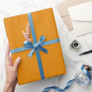 Effen Gouden Honing Oranje Kleurschakering Cadeaupapier