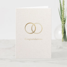 Effen gouden ringen gefeliciteerd trouwdag kaart