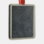 Effen grijs metalen ornament (Rechts)
