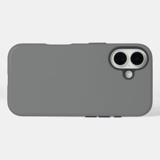 Effen grijze kleur Case-Mate iPhone case (Achterkant (horizontaal))