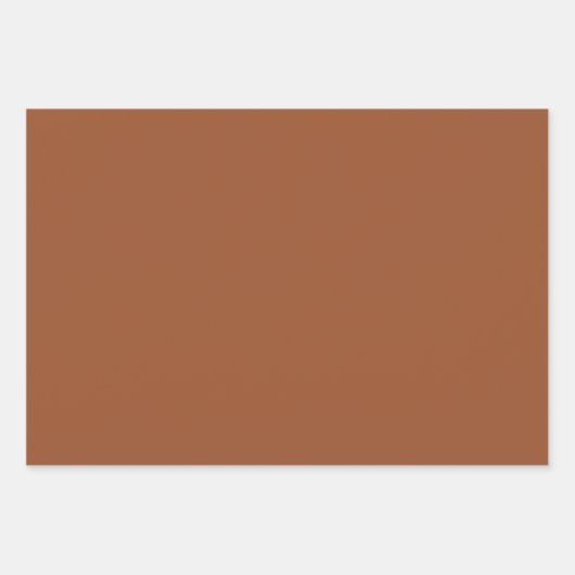 Effen Hawaiian Hardwood Bruine tinten 3 tinten Inpakpapier Vel (Voorkant 3)