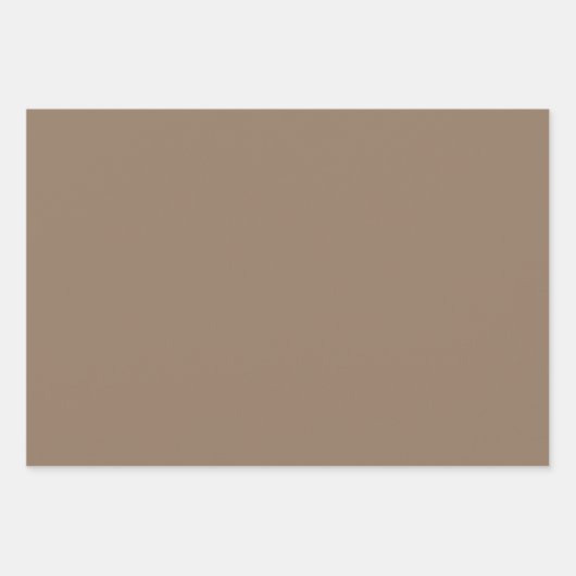 Effen Hawaiian Hardwood Bruine tinten 3 tinten Inpakpapier Vel (Voorkant 2)