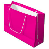 Effen Heet Roze Groot Cadeauzakje (Voorkant Gekanteld)