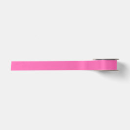 Effen Heet Roze Kleur Satijnen Lint