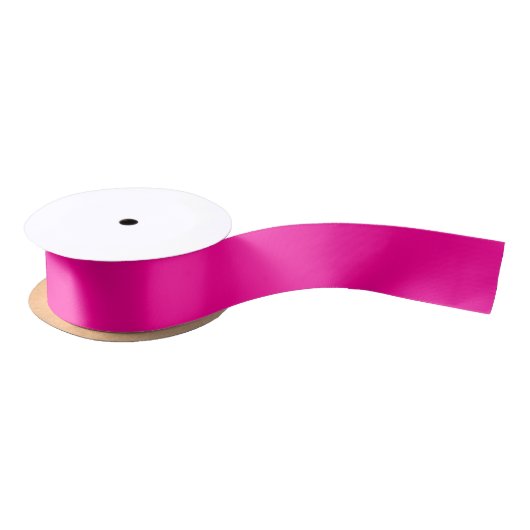 Effen Heet Roze Satijnen Lint (Spoel)