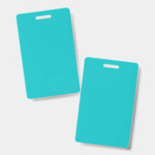 Effen helder turkoois badge (Voor- en achterkant)