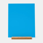 Effen helderblauwe achtergrond acryl bord (Voorkant)